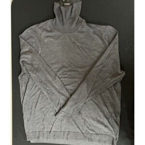 Alfani Men's Gray Merino Wool-Blend Turtleneck Sweater Size XXL